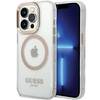 GUESS POKROWIEC HARD CASE DO IPHONE 15 14 13 Z RAMKĄ METALOWĄ DO MAGSAFE