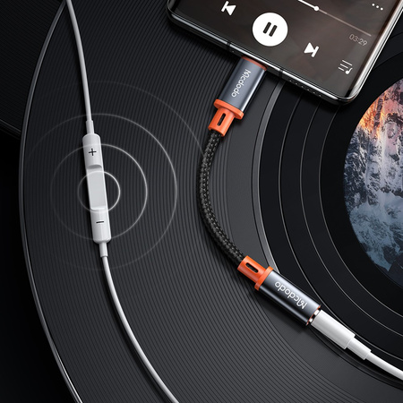 MCDODO ADAPTER USB-C MINI JACK 3,5MM PRZEJŚCIÓWKA KABEL AUX DO SAMSUNG DAC