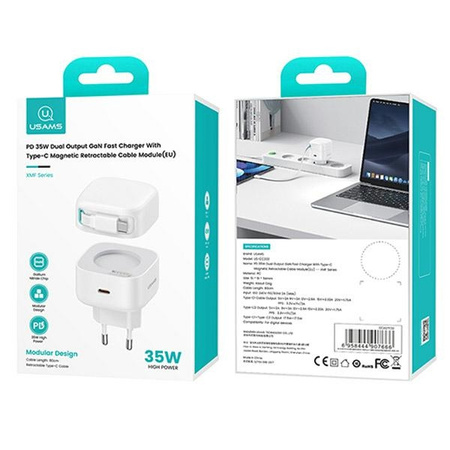 USAMS ADAPTER USB-C DO LIGHTNING IPHONE 11 12 13 14 SZYBKIE ŁADOWANIE PD QC