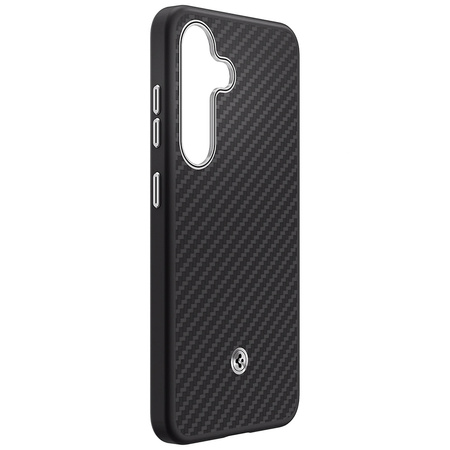 Etui Samsung Spigen Enzo Aramid Magnet do Galaxy S25 czarno-srebrny