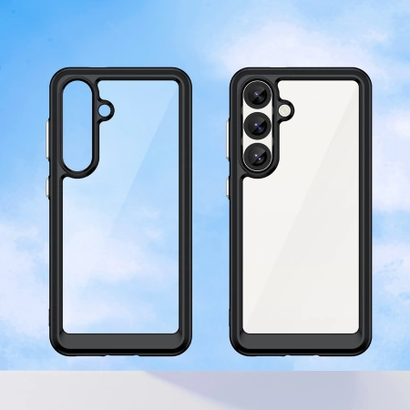 HURTEL OUTER SPACE CASE ETUI DO SAMSUNG GALAXY S25 Z ŻELOWĄ RAMKĄ I OCHRONĄ