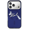 Etui Karl Lagerfeld IML Choupettes Karl Script Logo MagSafe do iPhone 17 Pro niebieski