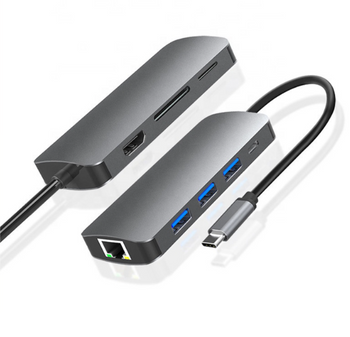 Hub 8w1 Stacja dokująca USB - C HDMI 4K SD do Macbook Pro/Air