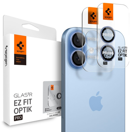 OSŁONA APARATU SPIGEN OPTIK PRO GLAS.TR ”EZ FIT” CAMERA PROTECTOR 2-PACK IPHONE 16 / 16 PLUS / 17 BLUE