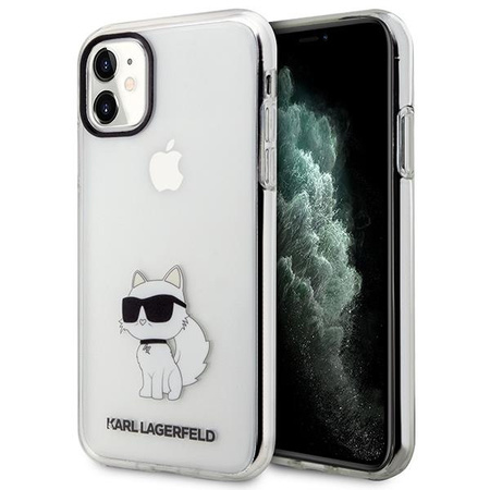 Etui Karl Lagerfeld KLHCN61HNCHTCT na iPhone 11 / Xr - przezroczyste hardcase Ikonik Choupette