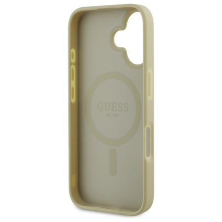 GUESS ETUI HARDCASE SAFFIANO PEONY DO IPHONE 16 6.1 DO MAGSAFE Z MODERNYM