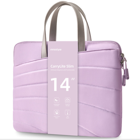 INNOSTYLE DAMSKA TORBA NA LAPTOPA 13 14 WODOODPORNA CARRYLITE SLIM FIOLET