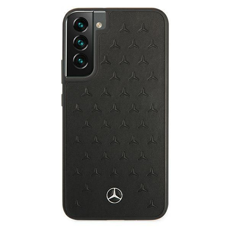 Mercedes MEHCS22MPSQBK S22+ S906 czarny/black hardcase Leather Stars Pattern