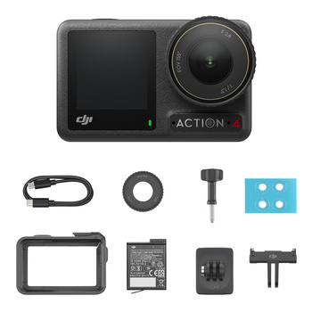 DJI KAMERA OSMO ACTION 4 STANDARD COMBO DO LIVE STREAMINGU 4K Z NAGRYWANIEM