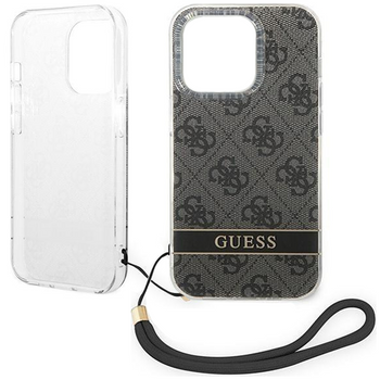 Guess GUOHCP14MH4STK iPhone 14 Plus 6,7" czarny/black hardcase 4G Print Strap