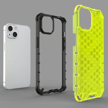 HURTEL HONEYCOMB PANCERNE ETUI Z ŻELOWĄ RAMKĄ DO IPHONE 13 OCHRONA TELEFONU