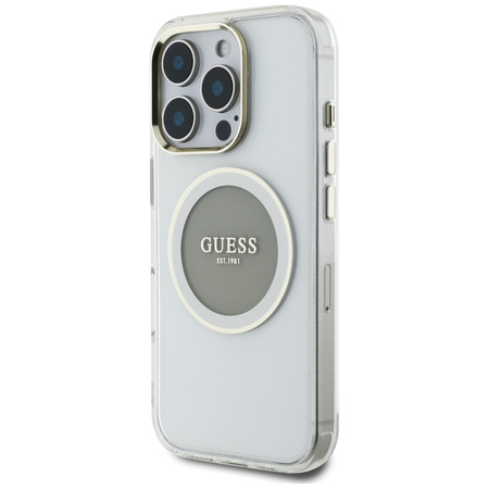 GUESS ETUI POKROWIEC MAGNETYCZNY DO MAGSAFE IPHONE 16 PRO LOGO CLASSIC