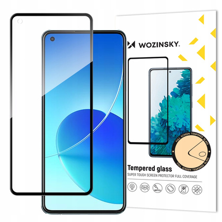 WOZINSKY SZKŁO HARTOWANE FULL GLUE DO OPP RENO6 4G Z RAMKĄ I CASE FRIENDLY