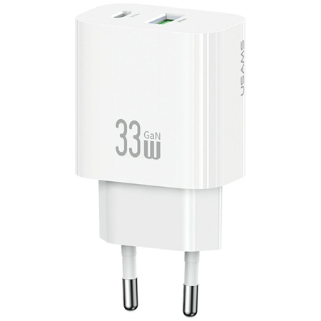 USAMS ŁADOWARKA SIECIOWA CC317 T65 33W DO APPLE SAMSUNG SZYBKIE ŁADOWANIE
