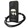 KARL LAGERFELD ETUI DO IPHONE 13 PRO 13 HARDCASE SKÓRA MONOGRAM PATCH BLACK