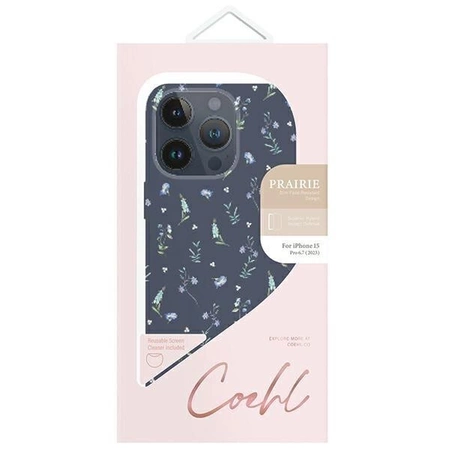 Etui UNIQ Coehl Prairie na iPhone 15 Pro Max - granatowe