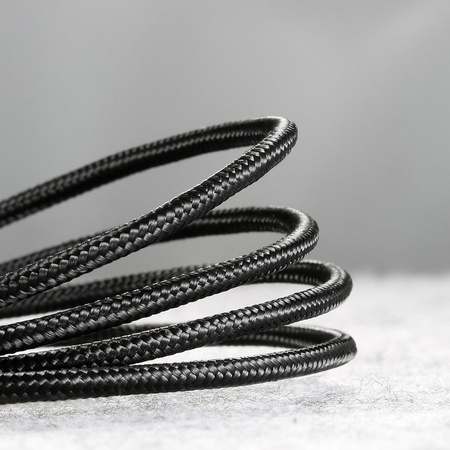 Baseus Cafule Cable wytrzymały nylonowy kabel przewód USB / micro USB QC3.0 2.4A 0,5M czarno-szary (CAMKLF-AG1)