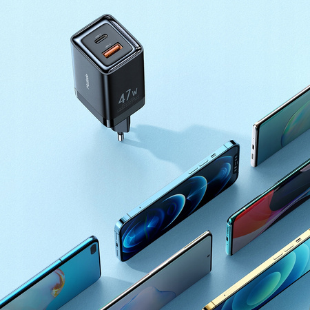 £adowarka Mcdodo mini GaN 2X USB/USB-C PD QC - 47W czarna