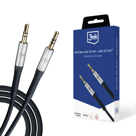 3MK KABEL AUX JACK 3,5 MM DO TELEFONÓW SAMSUNG XIAOMI WYSOKA JAKOŚĆ DŹWIĘKU