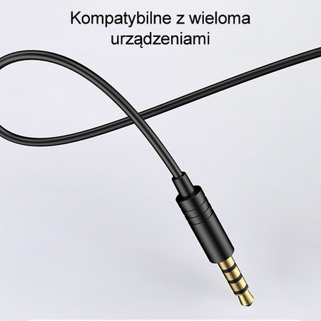 AWEI SŁUCHAWKI L3 3,5MM JACK DO TELEFONÓW LAPTOPÓW Z DŁUGIM KABLEM 1,5M