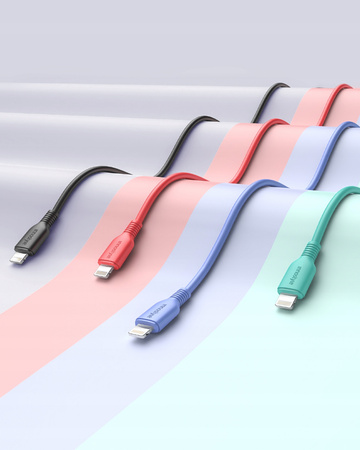 INNOSTYLE JAZZY KABEL USB-C LIGHTNING MFI SZYBKIEGO ŁADOWANIA DO IPHONE KEVLAR 1M CZARNY