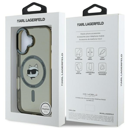 KARL LAGERFELD ETUI DO IPHONE 16 PLUS 6.7 HARDCASE METAL DO MAGSAFE