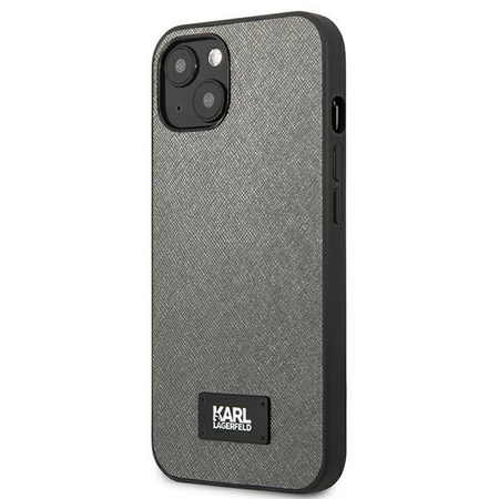 KARL LAGERFELD ETUI HARDCASE SAFFIANO PLAQUE DO IPHONE 13 14 15 6,1 OCHRONA