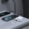 Ładowarka sieciowa Dudao A28PCEU PD 45W GaN 2xUSB-C z kablem USB-C - biała