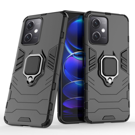 Ring Armor etui do Xiaomi Redmi Note 12 5G / Poco X5 5G pancerny pokrowiec uchwyt magnetyczny ring czarne