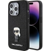 Etui Karl Lagerfeld Fixed Glitter Ikonik Logo Metal Pin do iPhone 15 Pro - czarne