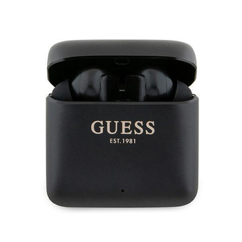 Guess słuchawki Bluetooth GUTWSSU20ALEGK TWS + stacja dokująca czarny/black Printed Logo