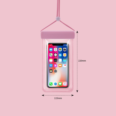 Wodoodporne etui na telefon 115 mm x 220 mm torebka na basen plażę białe