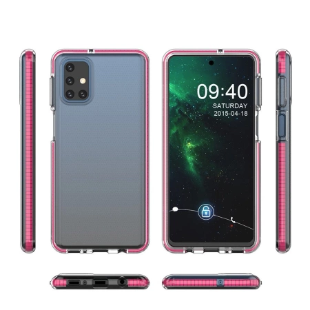 HURTEL SPRING CASE ETUI DO SAMSUNG GALAXY M31S ŻELOWY POKROWIEC Z RAMKĄ