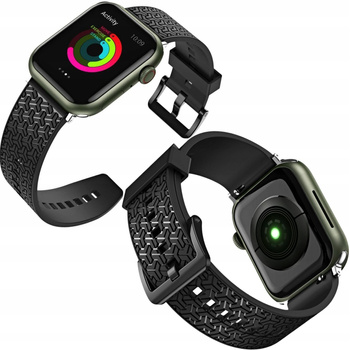 HURTEL OPASKA DO APPLE WATCH 7 6 5 4 3 2 SE 45 44 42MM PASEK ZEGARKA CZARNY