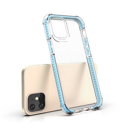 Spring Armor żelowy elastyczny pancerny pokrowiec z kolorową ramką do iPhone 11 Pro niebieski