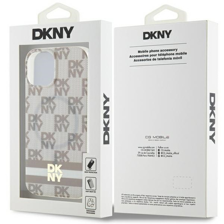DKNY ETUI HARDCASE IML CHECKERED MONO DO IPHONE 14 15 DO MAGSAFE OCHRONA