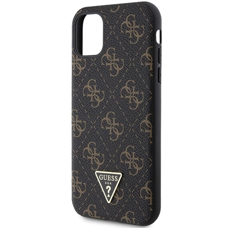 Etui Guess 4G Triangle Metal Logo na iPhone 11 / XR - czarne