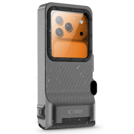 TECH-PROTECT IPX8 PRO UNIVERSAL DIVING WATERPROOF CASE GREY/BLACK