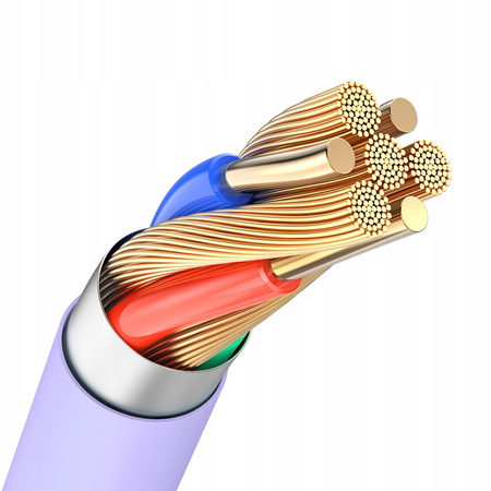 MCDODO KABEL Z WYŚWIETLACZEM USB-C LIGHTNING 36W 2M DO IPHONE 14 FIOLETOWY