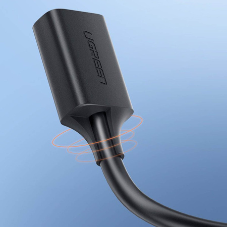 Ugreen kabel przedłużacz przejściówka USB-A (męski) - USB-A (żeński) USB 3.0 5Gb/s 0.5m czarny (US129)