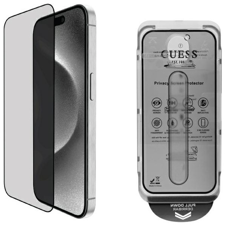 GUESS GUTGP16LBOKGCIP SZKŁO HARTOWANE OCHRONA PRIVACY DO IPHONE 16 PRO 2.5D