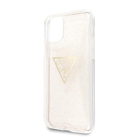 Guess GUHCN58SGTLGO iPhone 11 Pro złoty/gold hard case Glitter Triangle