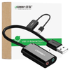 UGREEN ZEWNETRZNA KARTA DZWIĘKOWA USB DO KOMPUTERA LAPTOPA KONWERTER AUDIO