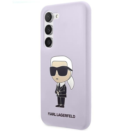 Karl Lagerfeld KLHCS23MSNIKBCU S23+ S916 hardcase purpurowy/purple Silicone Ikonik