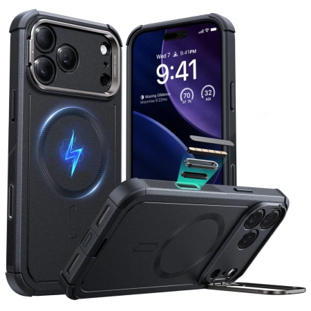 ESR ETUI CYBER KICKSTAND MAGSAFE DO IPHONE 17 PRO STAND I WZMOCNIONA