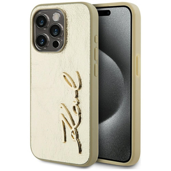 KARL LAGERFELD ETUI WRINKLED METAL SIGNATURE DO IPHONE 15 PRO MAX
