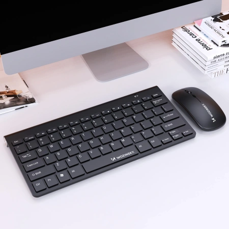 Zestaw bezprzewodowy klawiatura mysz bezprzewodowa 2.4 GHz - czarny