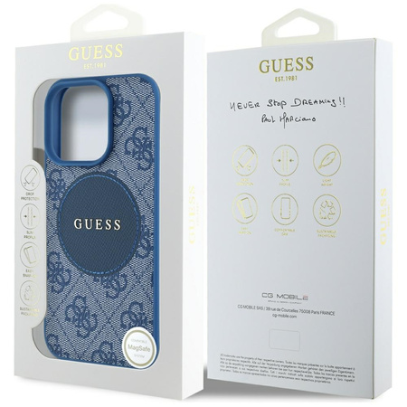GUESS ETUI TPU POKROWIEC DO IPHONE 16 PRO DO MAGSAFE 4G CIRCLE CLASSIC LOGO