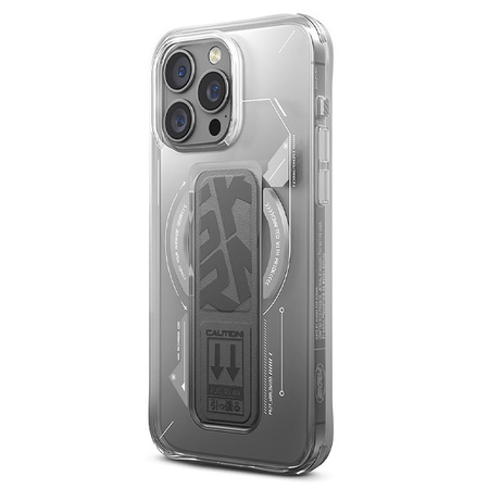 Skinarma etui Helio iPhone 16 Pro 6.3   Magnetic Charging + Grip Stand titanium