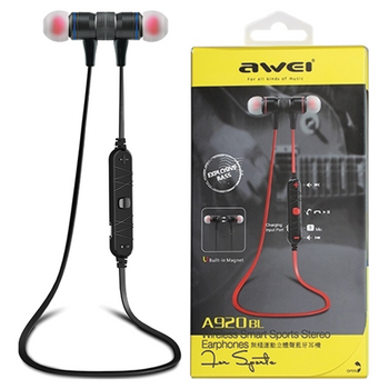 AWEI SŁUCHAWKI SPORTOWE BLUETOOTH A920BL DO TELEFONÓW IPHONE ANDROID